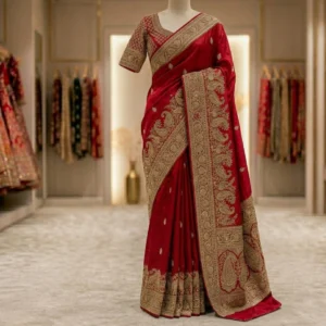 Traditional Red Wedding Saree